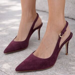 Aldo heels shoes plum purple suede size 7 dressy